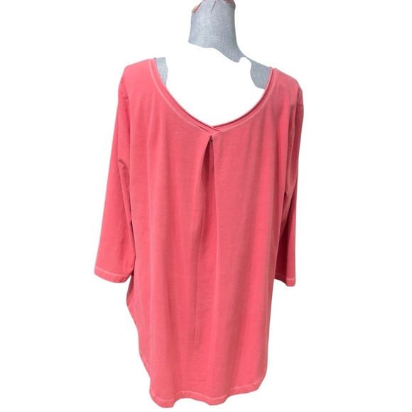 Soft Surroundings Pink Embroidered
Floral Tunic Top Size XL Made in India - Picture 3 of 9